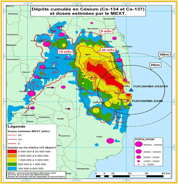 Fukushima radiation areas
