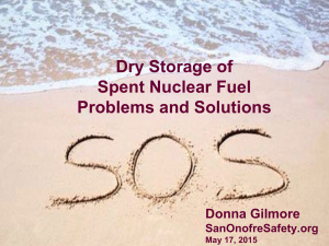 Dry Storage SNF SOS Donna Gilmore 17 May 2015