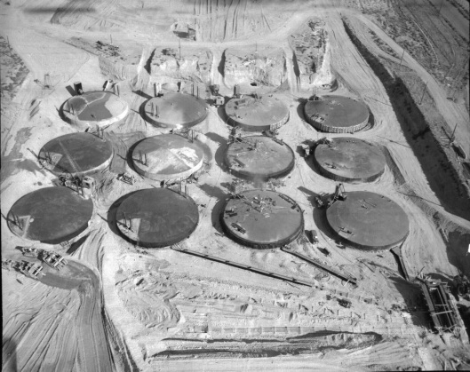 Some of Hanford Tanks DOE-Public Domain via wikipedia