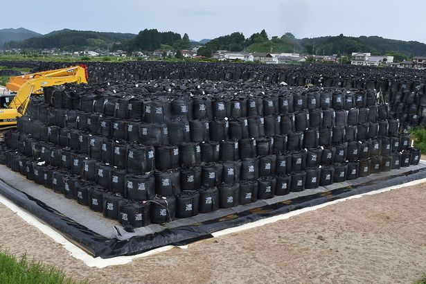 Decontamination-on-a-massive-scale-as-radioactive-soil-is-bagged-up-into-large-black-bags-there-are-problems-of-what-to