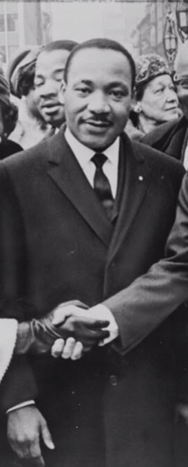 World Telegram & Sun photo by Phil Stanziola, 1964 , ML King, cropped