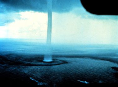 Waterspout off the Florida Keys. Photo by Dr. Joseph Golden, NOAA. US Government image. Public Domain. Wikimedia Commons.