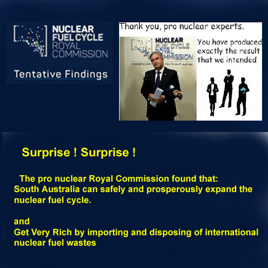 Royal Commission tentative findings