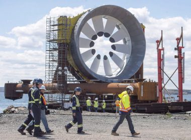 A turbine being built for the Cape Sharp Tidal project. Andrew Vaughan / The Canadian Press.