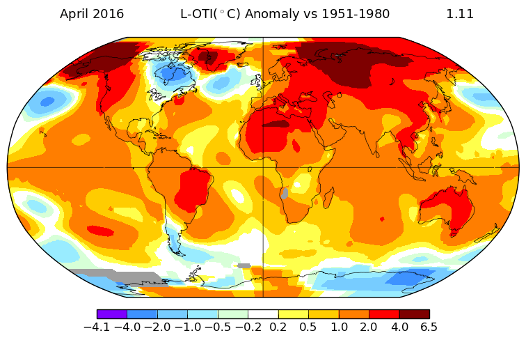 Record Global Heat April