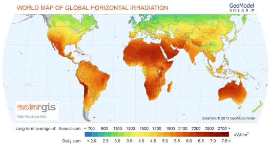 world SolarGIS © 2014 GeoModel Solar
