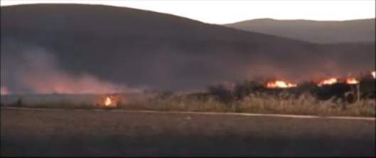 Hanford Fire 2007 DOE vid screenshot day