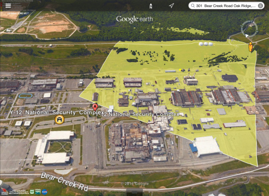 aug 7, 2016, 1630 UTC fire at Y-12 overview