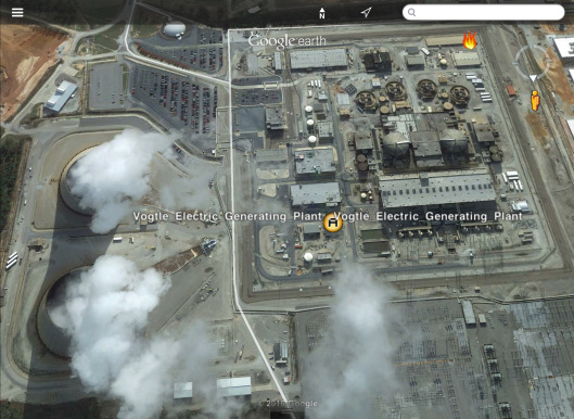 Vogtle Nuclear PS Possible Fire NASA 23 Aug. 2016