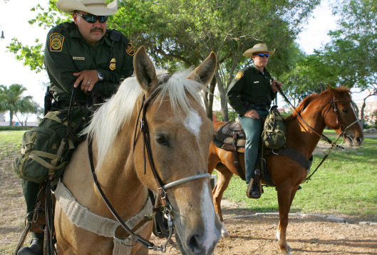 US Border Patrol On Horseback