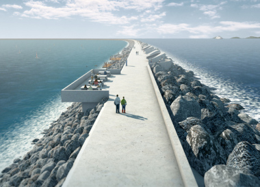 Artist's impression of Swansea Bay tidal lagoon (TLP image)