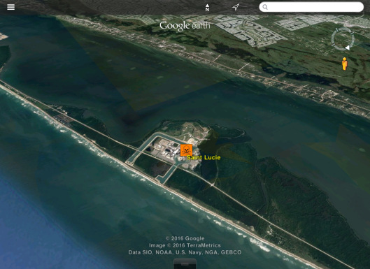 St. Lucie Nuclear Power Station on a Barrier Island