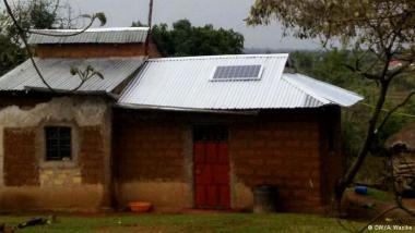 Solar panel on a roof in Kenya