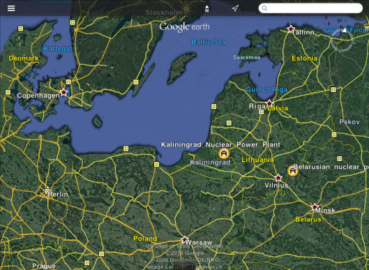 Belarus and Kaliningrad Nuclear Power Station plus Lithuania